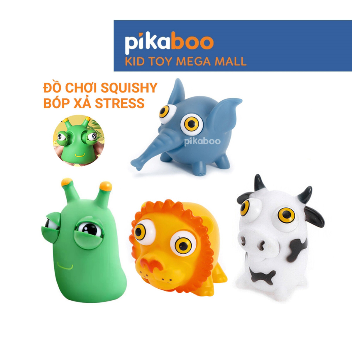 Kid Pikaboo Đồ chơi xả Stress Squishy nắn bóp đàn hồi giảm căng thẳng Pikaboo ...