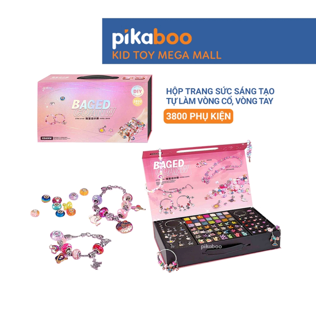 Đồ chơi hộp trang sức, xâu vòng tay cho bé Pikaboo