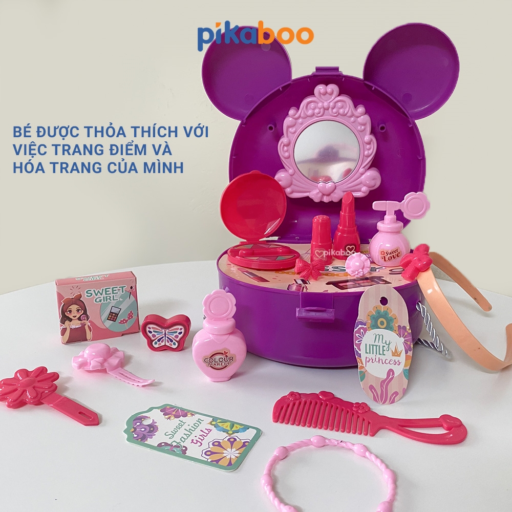Bộ đồ chơi nhập vai balo trang điểm, siêu thị, bác sĩ Pikaboo
