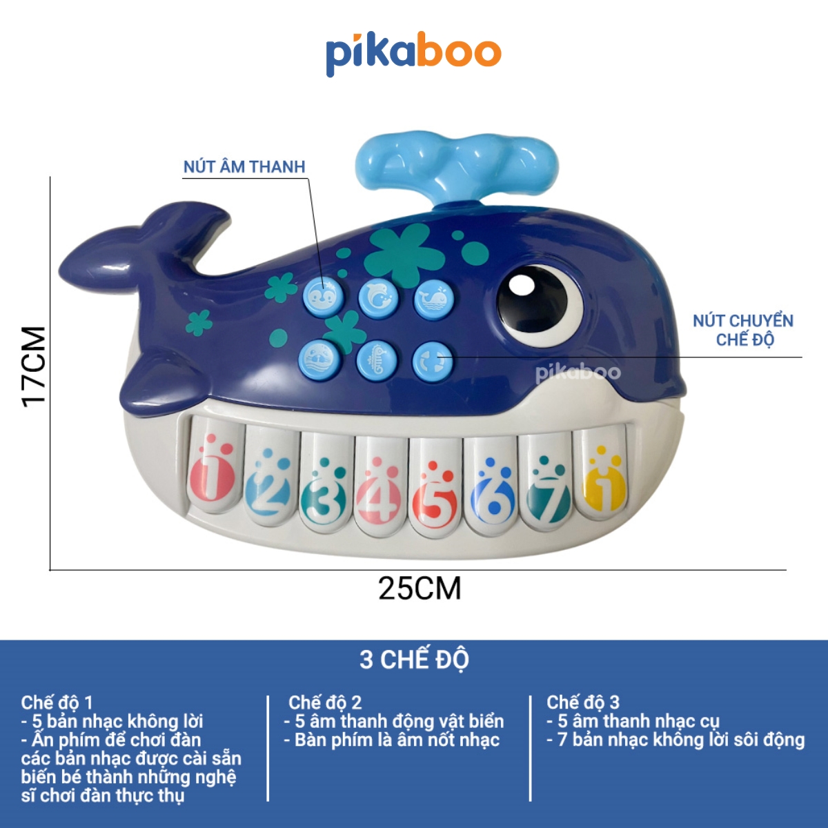 Đồ chơi đàn piano hình con vật cho bé