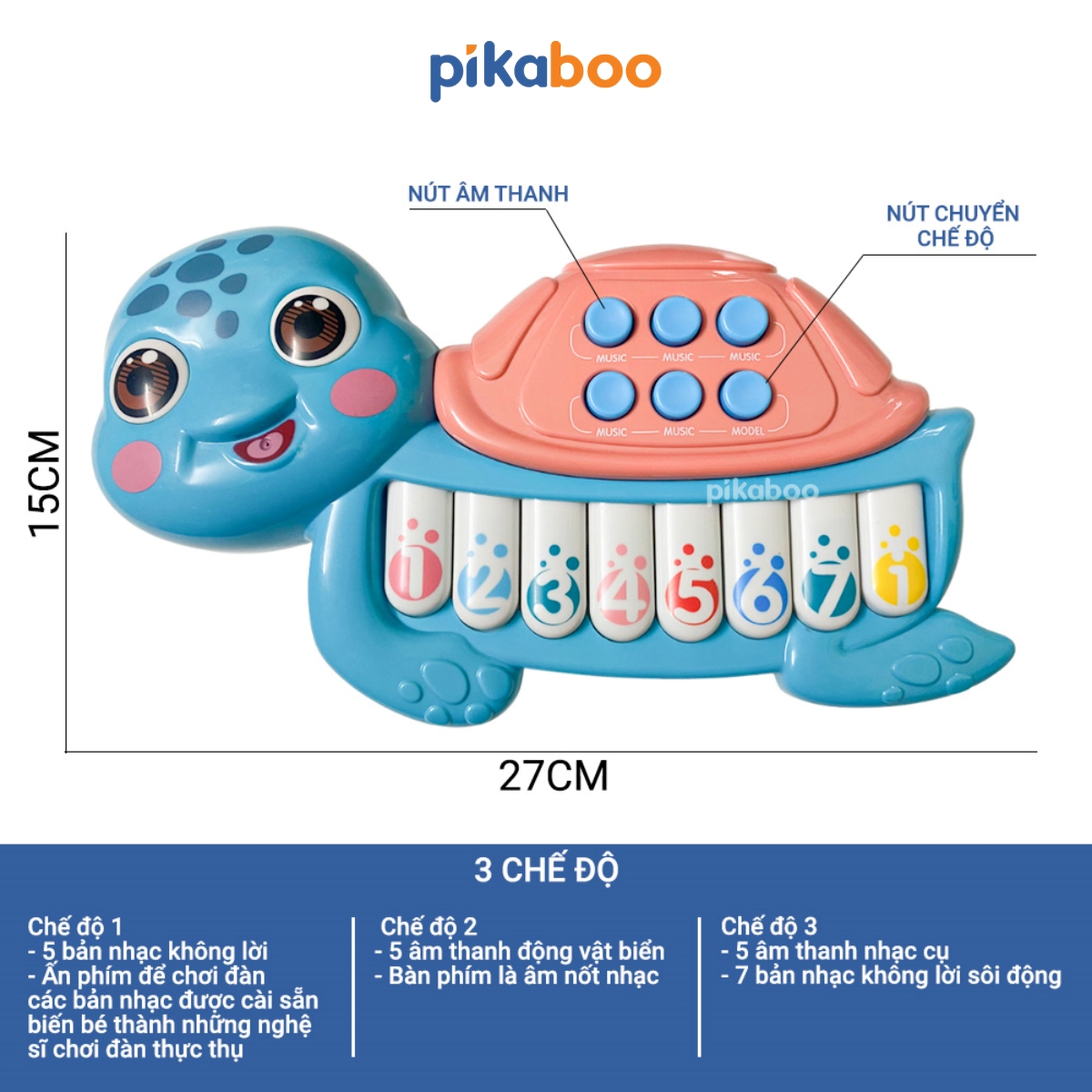 Đồ chơi đàn piano hình con vật cho bé