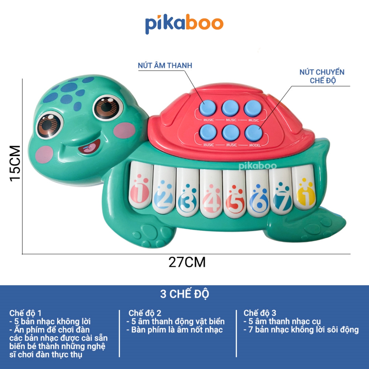 Đồ chơi đàn piano hình con vật cho bé