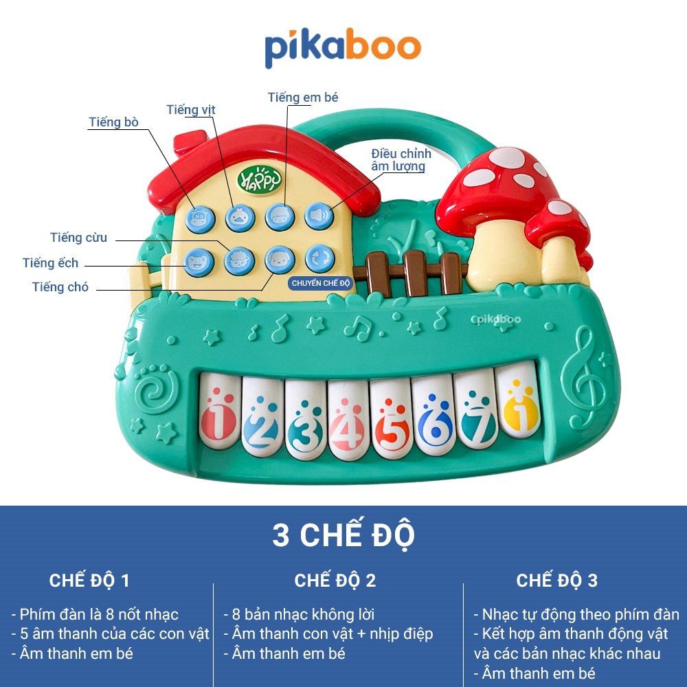 Đồ chơi đàn piano hình con vật cho bé