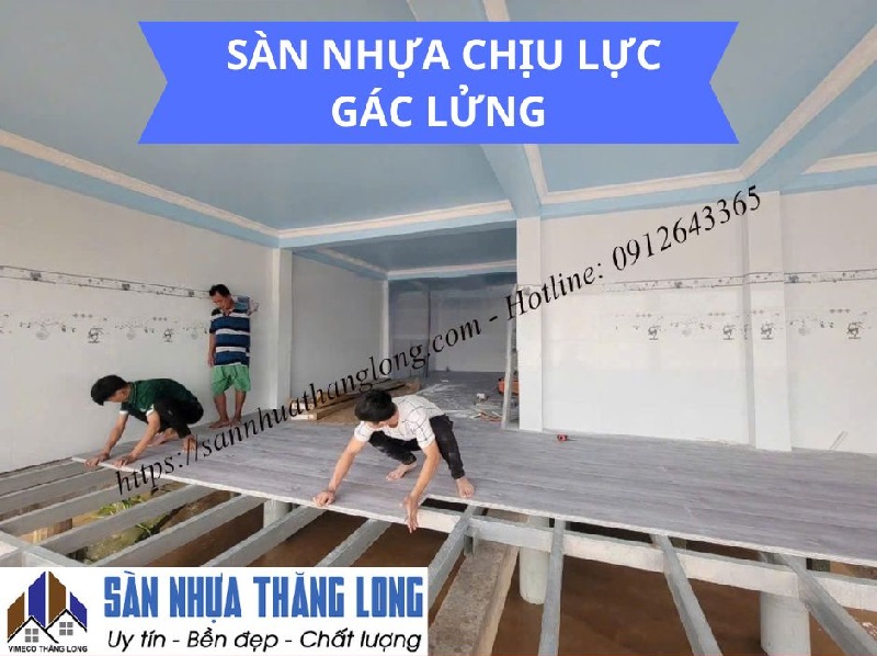 Ảnh thực tế thi công Sàn nhựa chịu lực làm gác xép cho nhà ở