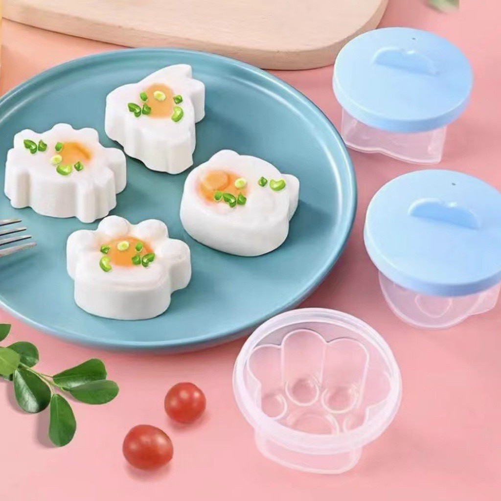 Set 4 Khuôn Hấp kèm Cọ Silicon