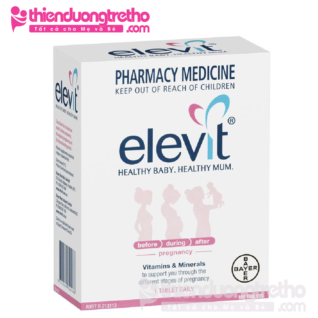 Elevit Box THUỐC BỔ BẦU ELEVIT (100 viên nén Úc - Bayer Australia ...