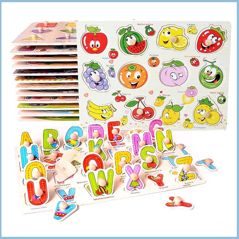 bảng ghép hình núm gỗ