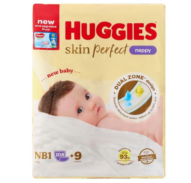 Miếng lót sơ sinh Huggies Newborn 1| tã dán sơ sinh NB1 mẫu mới