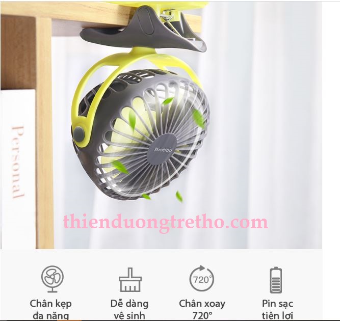 Quạt Mini Yoobao Chân kẹp