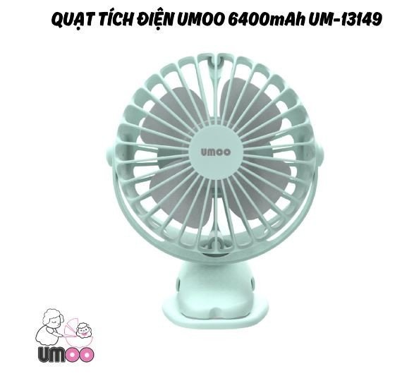 Quạt Tích Điện Umoo 6400mAh