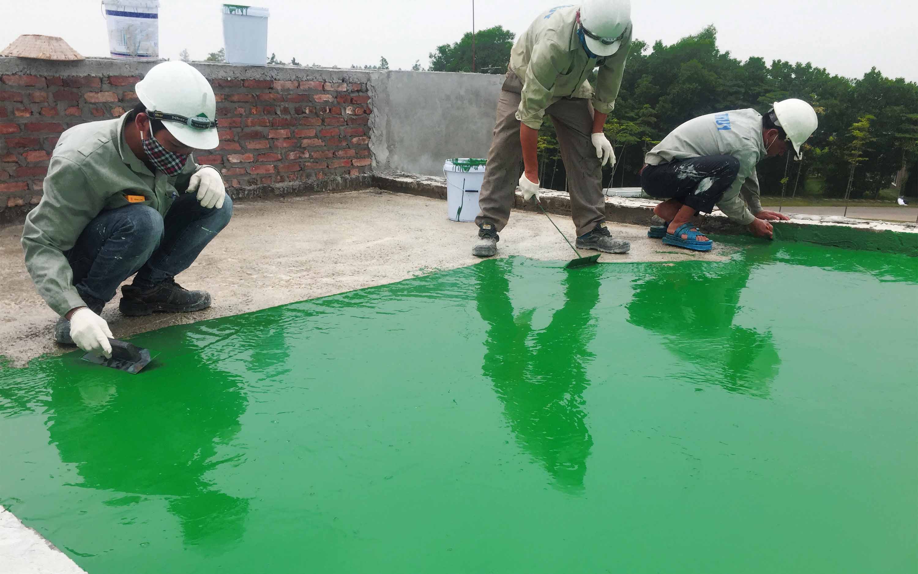 Thi công Neomax® 201 - Chống thấm gốc polyurethane tại Resort FLAMINGO Đại Lải