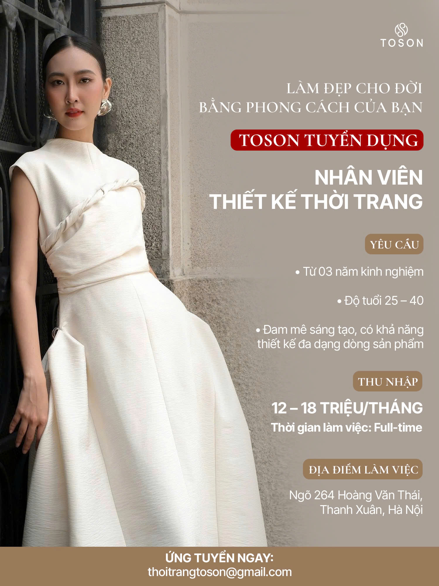 TUYỂN DỤNG NV THIẾT KẾ THỜI TRANG