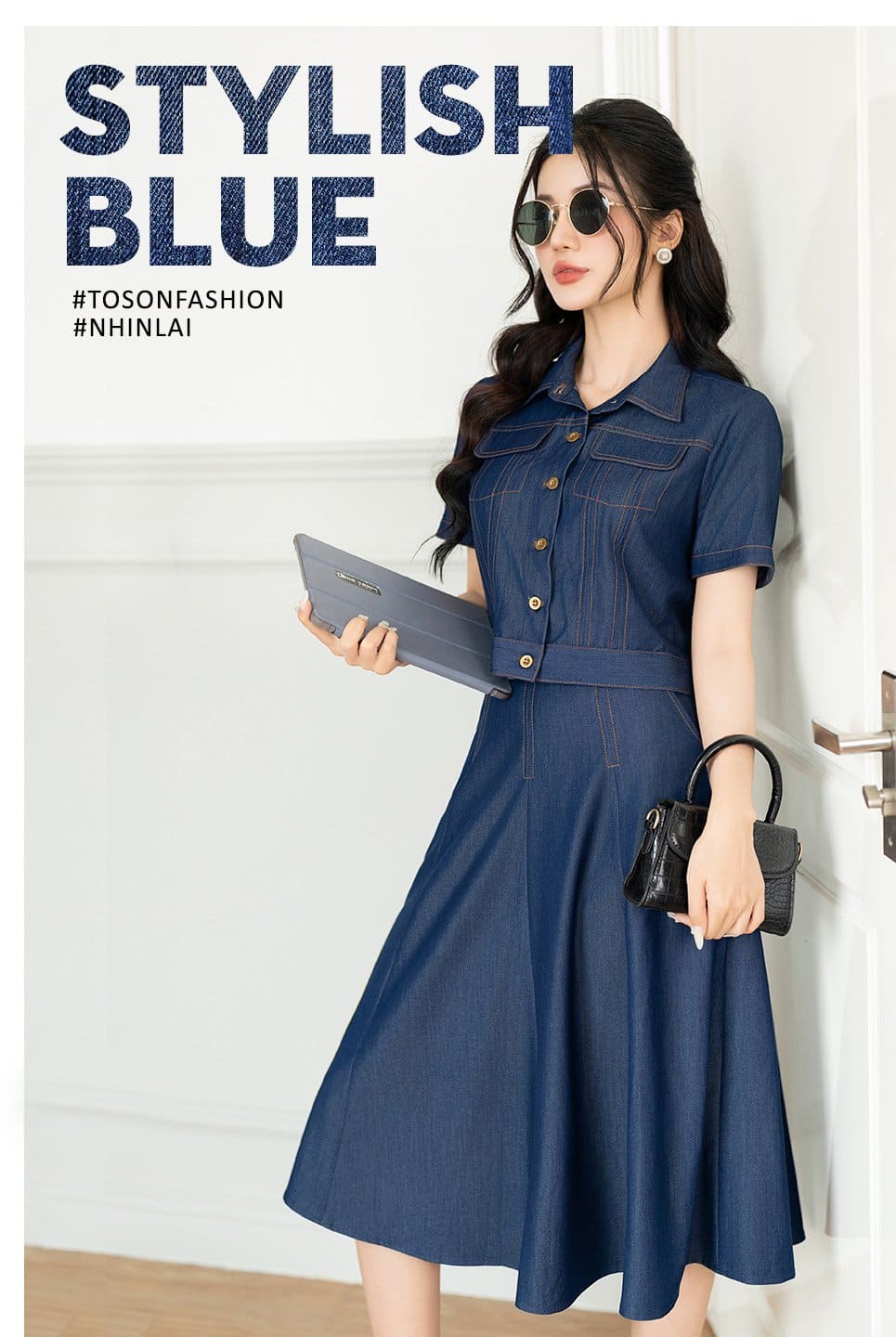 TOP những mẫu đầm JEAN sành điệu 