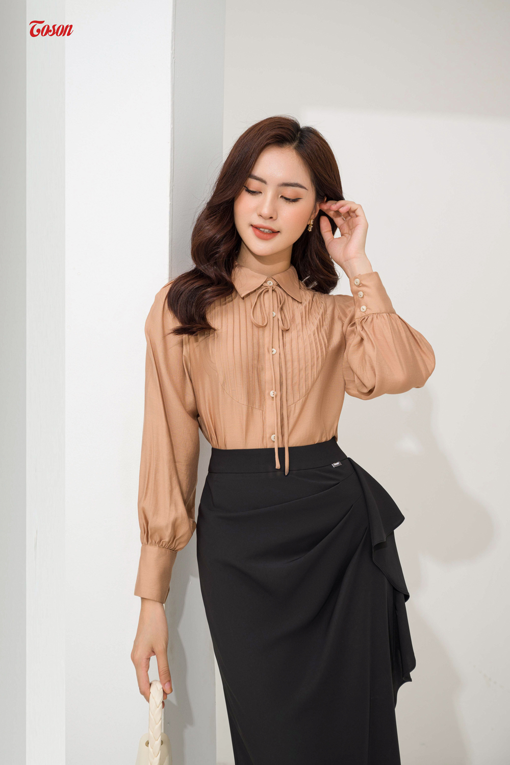 Mua Tất nhún cổ bèo nữ chất liệu cotton Hàn Quốc phong cách Vintage thoáng  mát - T03 - Yeep