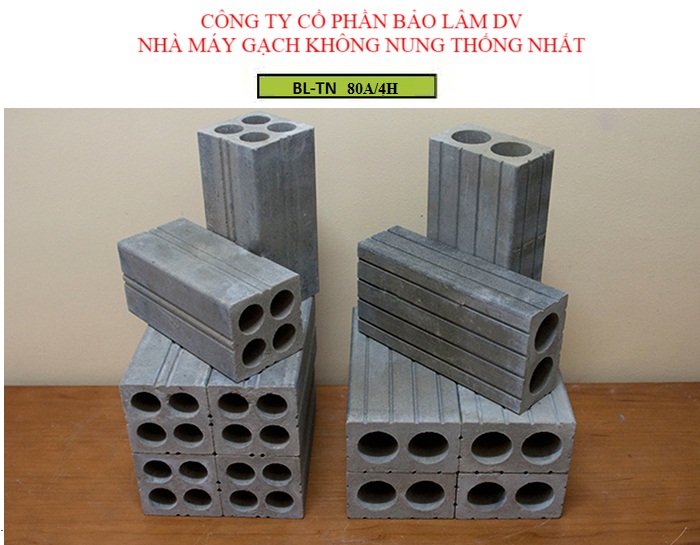 Gạch Block 4 Lỗ  80A/4H ( 180 x 80 x 80 )