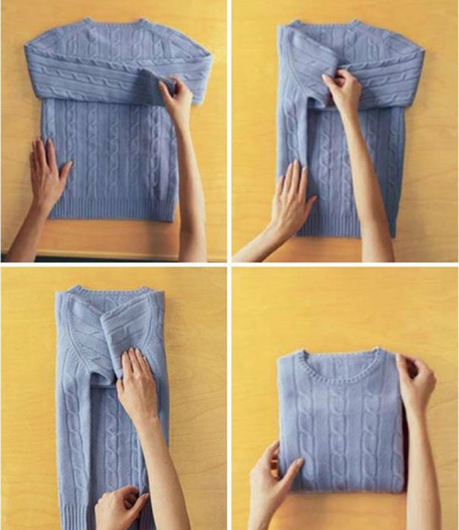 Mẹo gấp quần áo 