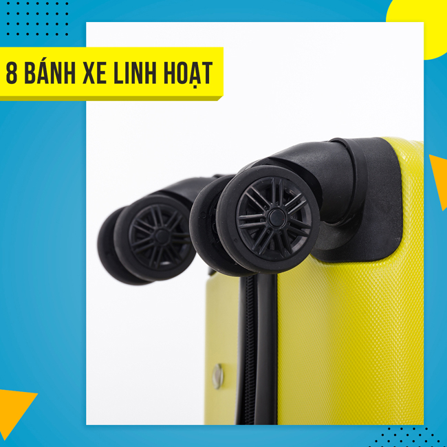 Hệ thống 8 bánh xe vali kéo Lily ABS8069