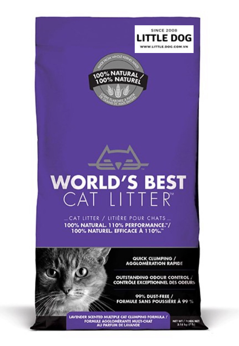 WORLD'S BEST CAT LITTER LAVENDER SCENTED Cát vệ sinh hữu cơ mùi