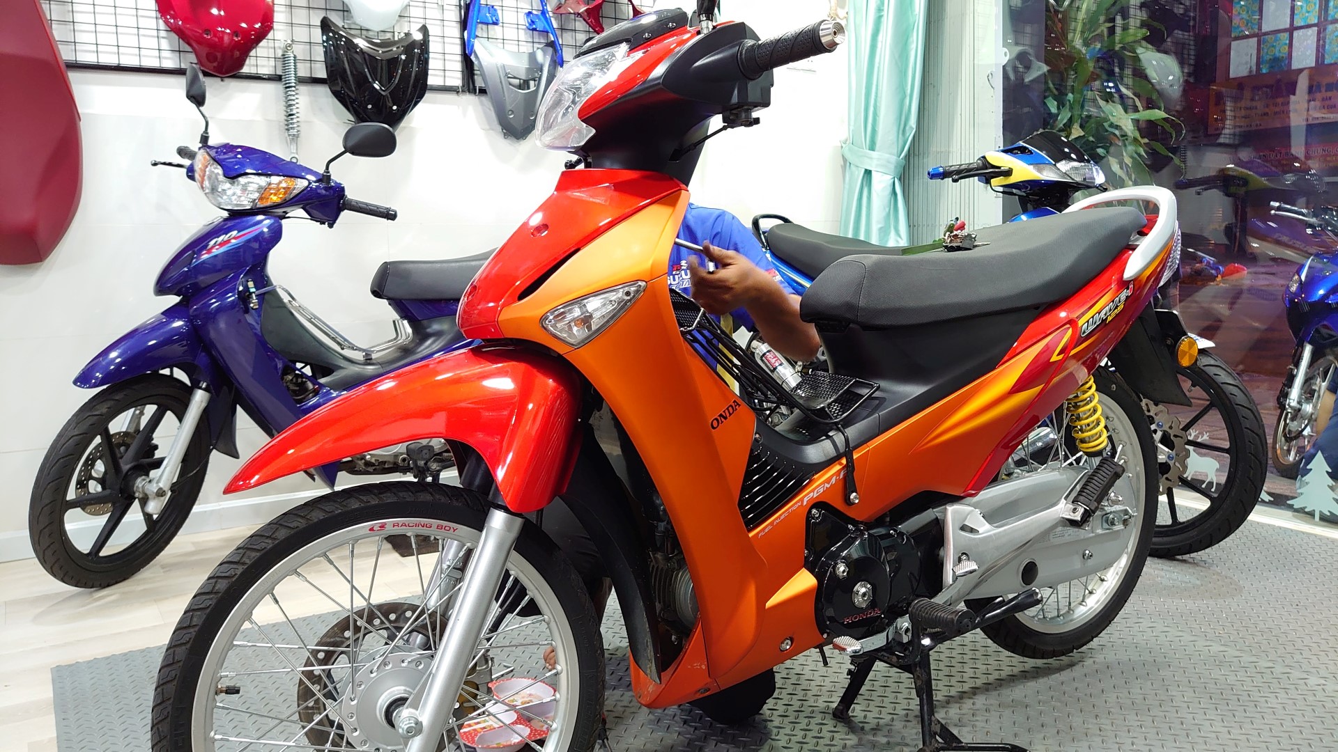 Dàn áo Honda Wave 125i Thái Lan xanh dương đời 2017  100C Parts  phụ tùng  100c