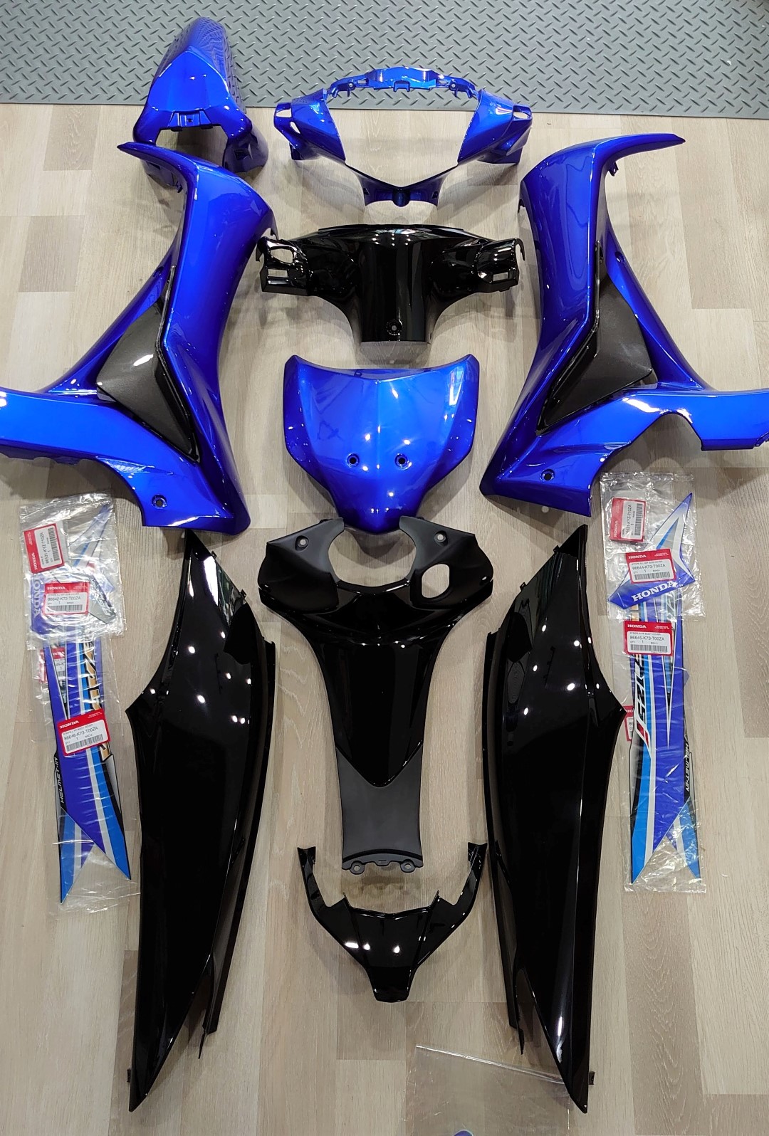 Dàn áo Honda Wave 125i Thái Lan đời 2016 xanh dương đen 100C Parts phụ tùng 100c #59 Dàn áo Honda Wave 125i Thái Lan đời 2016 xanh dương đen 100C Parts phụ tùng 100c