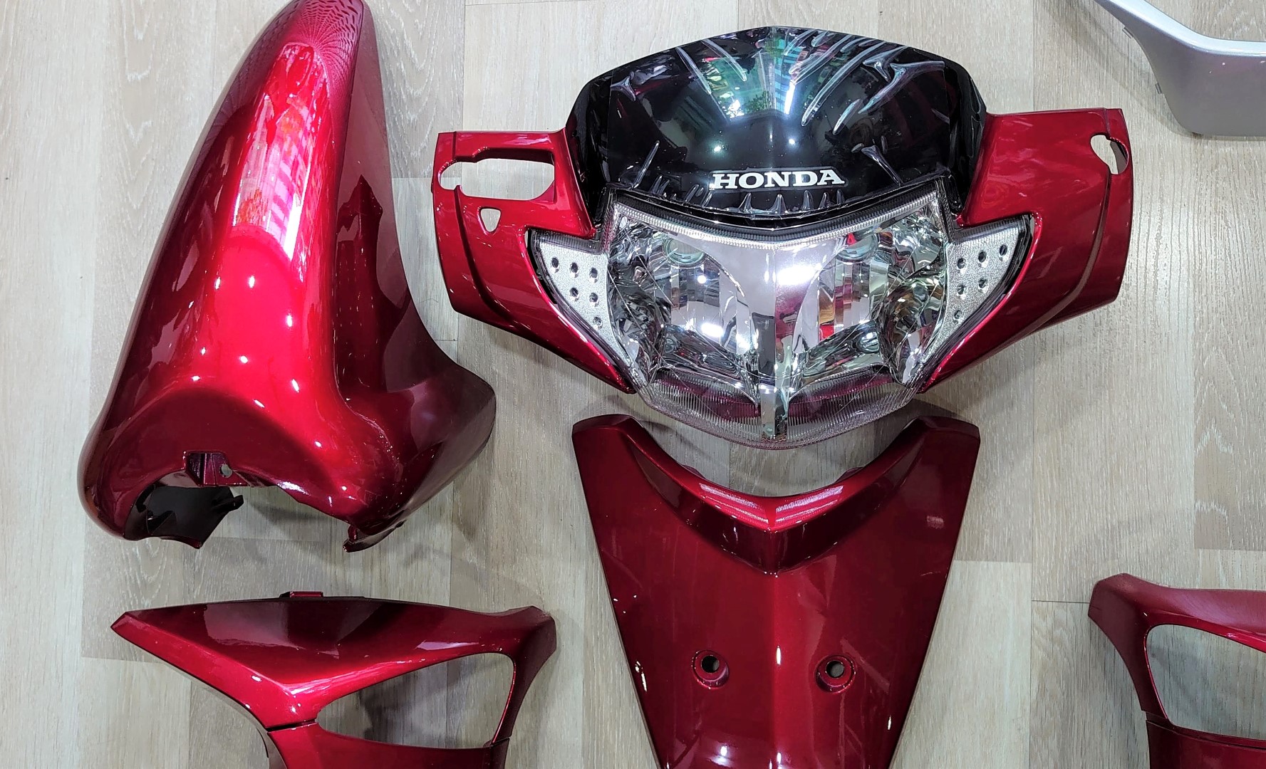 Dàn áo Honda Wave 125i đời 2010-2011 màu đỏ - 100C Parts
