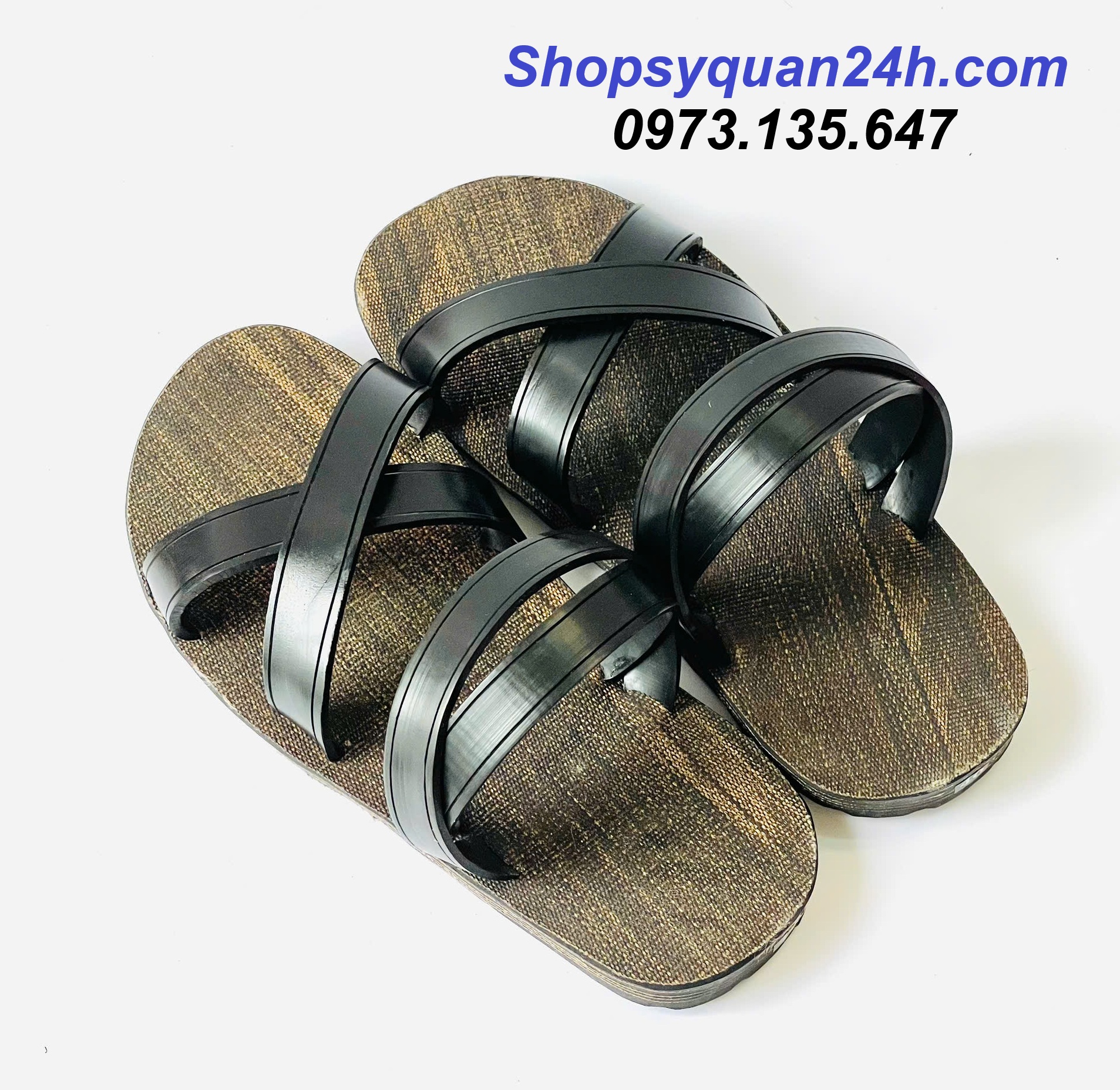 Dép Cao Su Bố Vải Mài- Quai Chéo 4 Quai DL17
