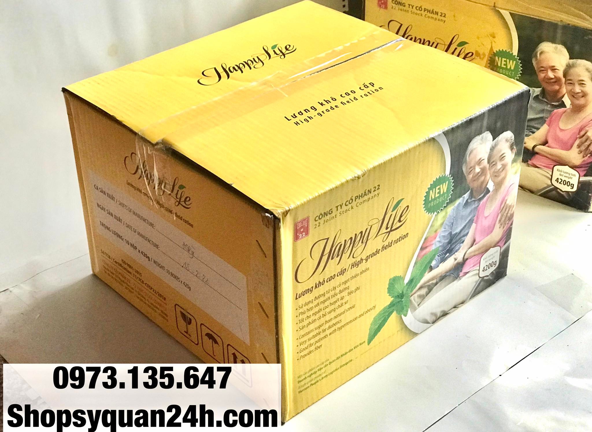 Lương Khô HappyLife - Thùng 4,2kg 10 Hộp