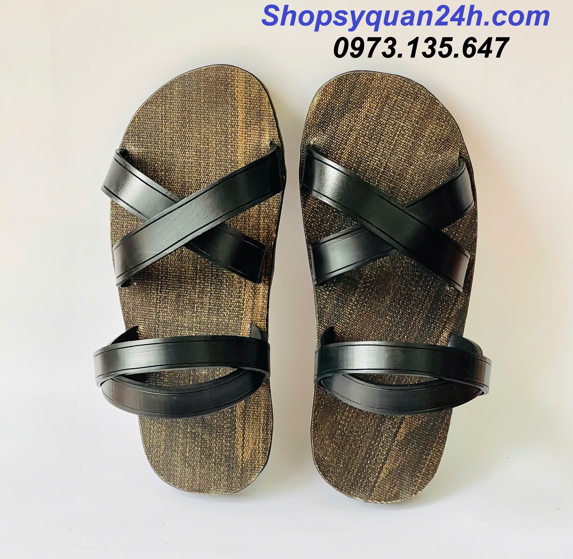 Dép Cao Su Bố Vải Mài- Quai Chéo 4 Quai DL17