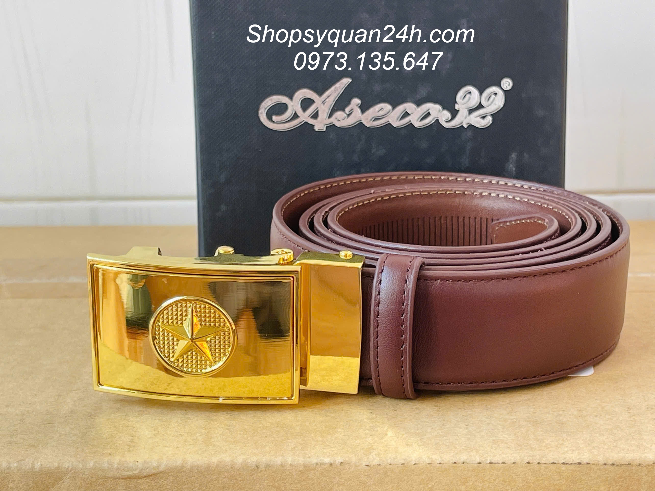 Dây Lưng Sỹ Quan Cấp Tướng- Nâu