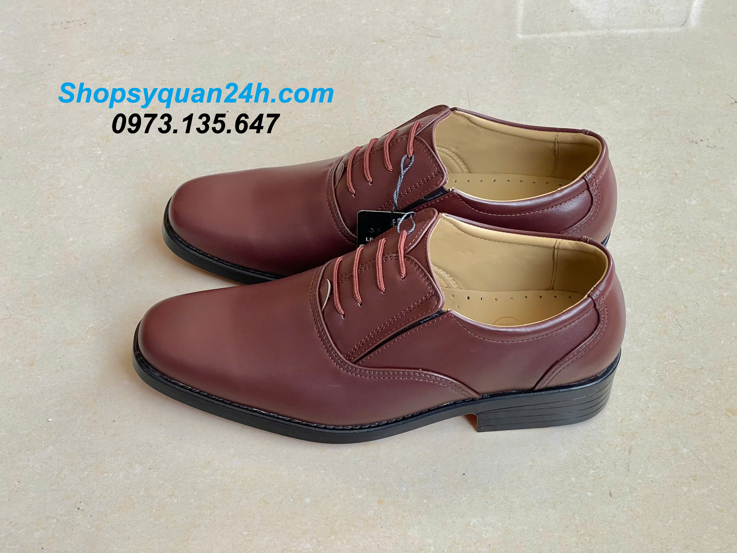 Giày Sỹ Quan Cấp Tướng Quân Đội  32M-535- NÂU
