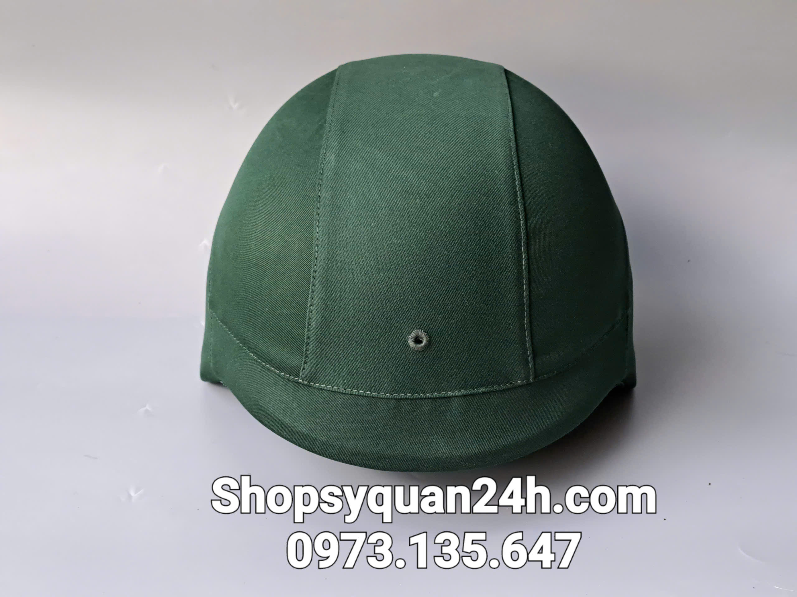 Nón Bảo Hiểm Xanh Lá - Vải Bọc
