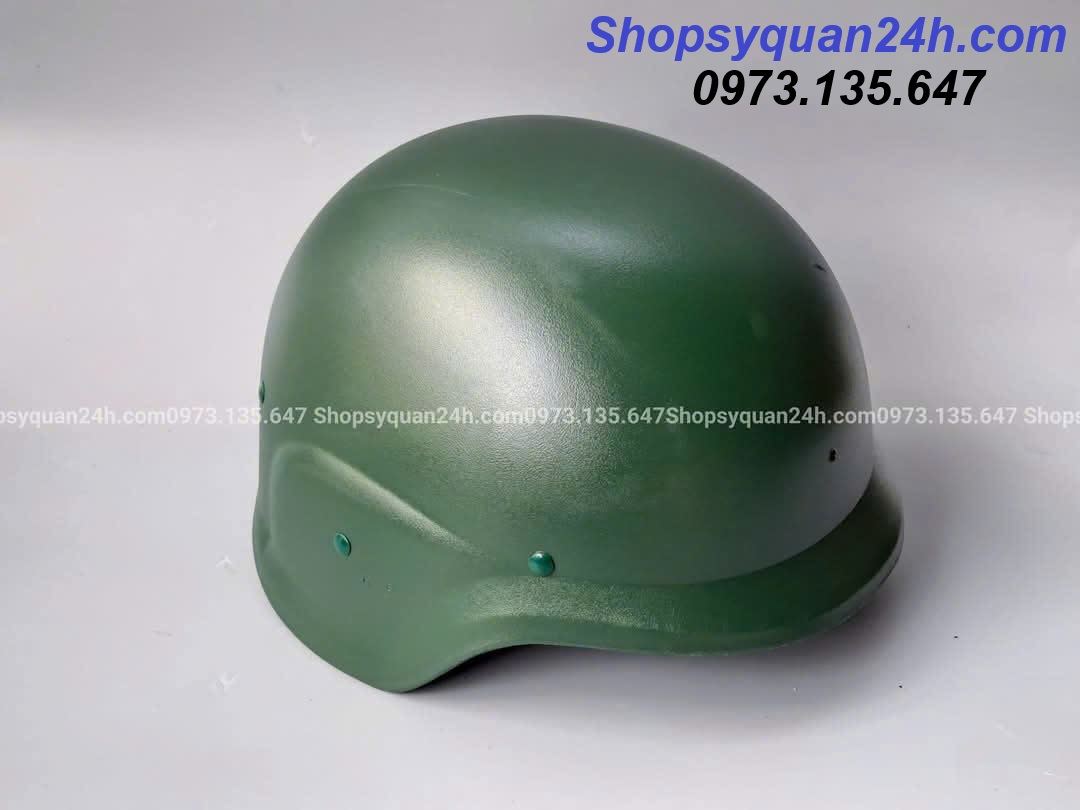 Mũ Nón Bảo Hiểm Xanh Trơn Không Kính