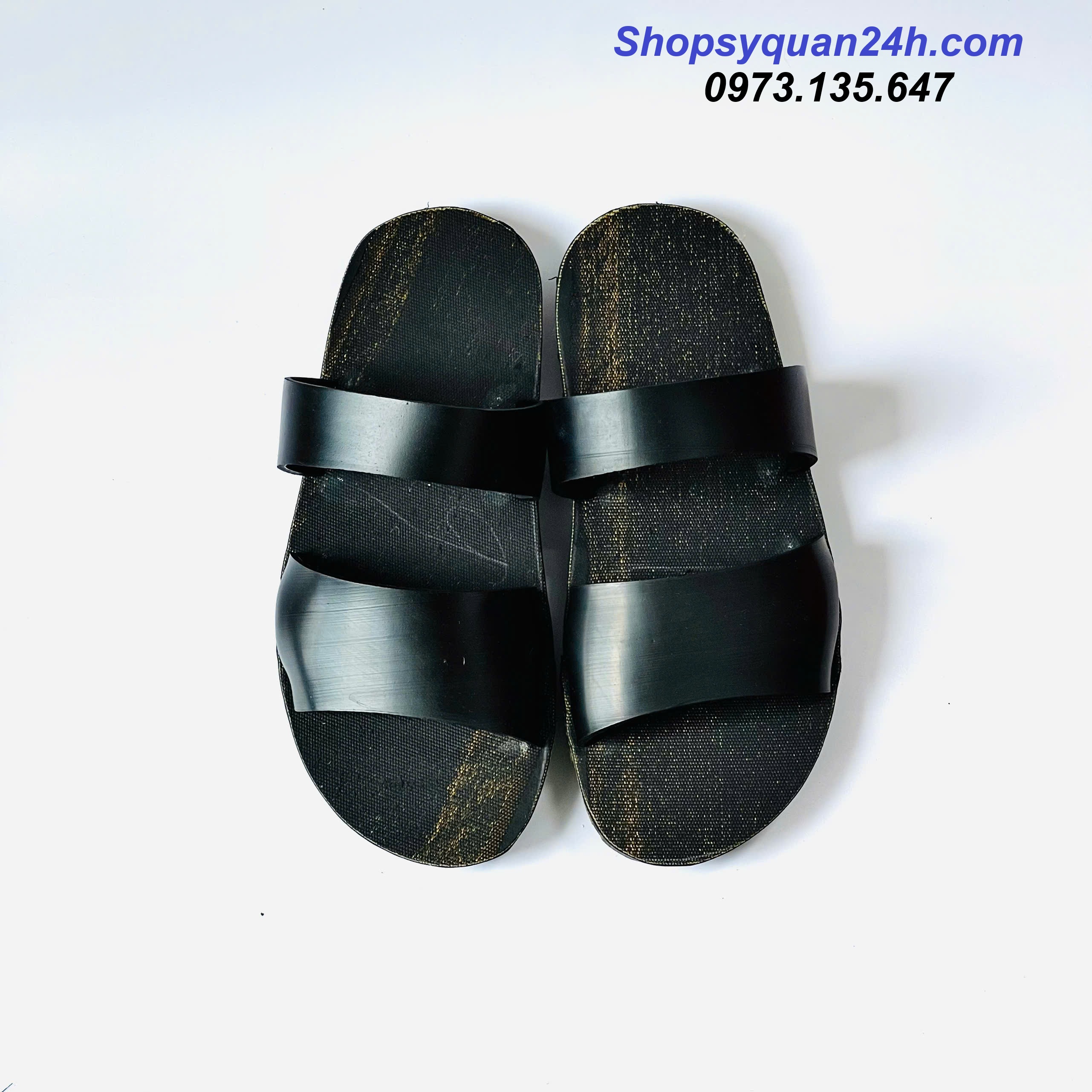 Dép Cao Su Bố Vải Mài- 2 Quai Ngang DL13