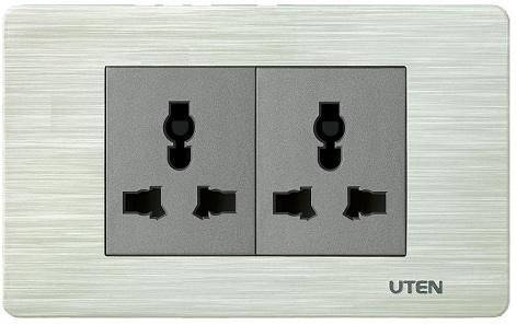V7.0-Bộ 2 ổ cắm 3 chấu