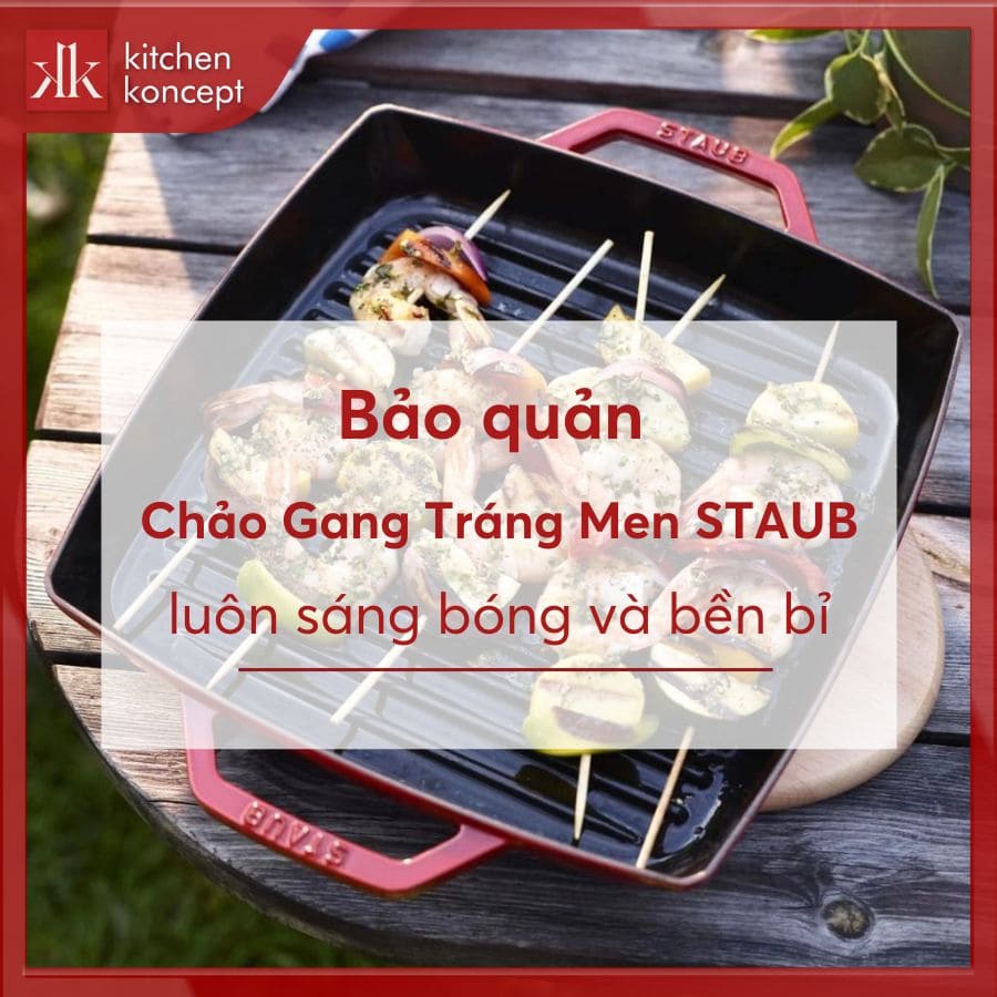 Bí quyết bảo quản chảo gang tráng men luôn sáng bóng