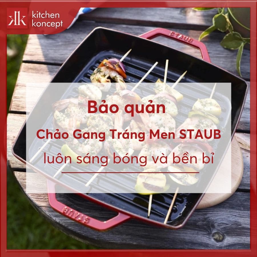 Bí quyết bảo quản chảo gang tráng men luôn sáng bóng và bền bỉ