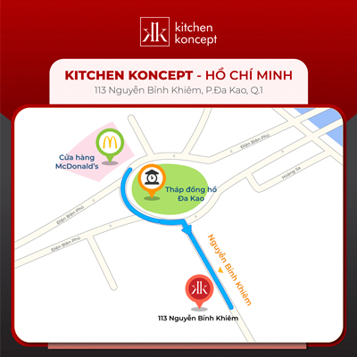 Hướng dẫn cách tìm địa chỉ các chi nhánh của Kitchen Koncept dễ nhất