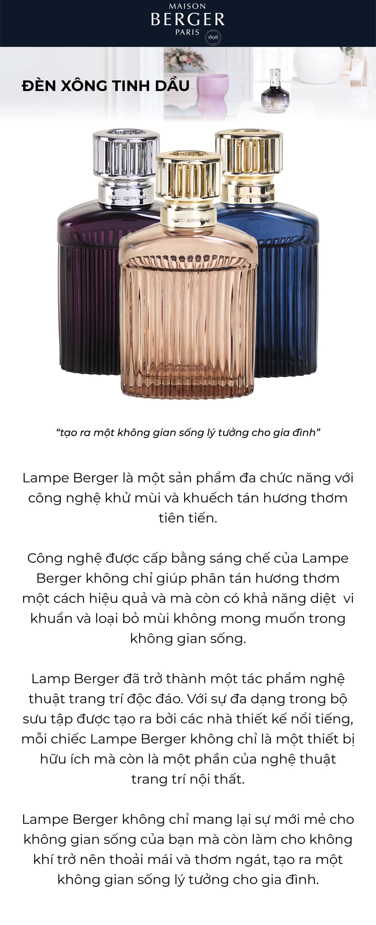 MAISON BERGER - Đèn xông tinh dầu Alpha Nude - 350ml