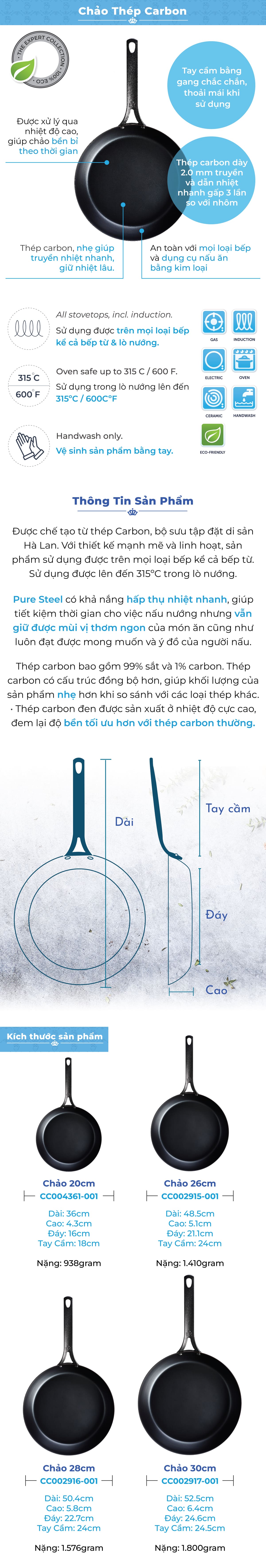 Chảo thép carbon BK