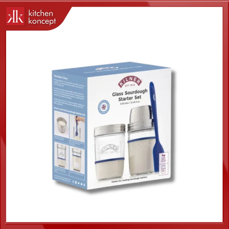 Bộ hũ thủy tinh nuôi men làm bánh 3 món chính hãng