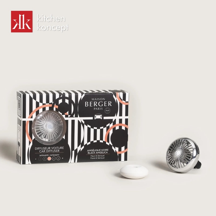 Bộ kẹp tinh dầu xe hơi Illusion Black Angelica 2 món chính hãng