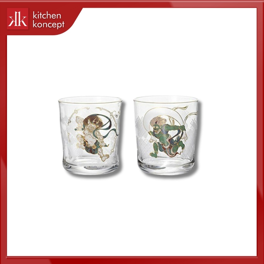 Bộ ly thủy tinh Fujin Raijin Aderia 2 cái - 0.3L