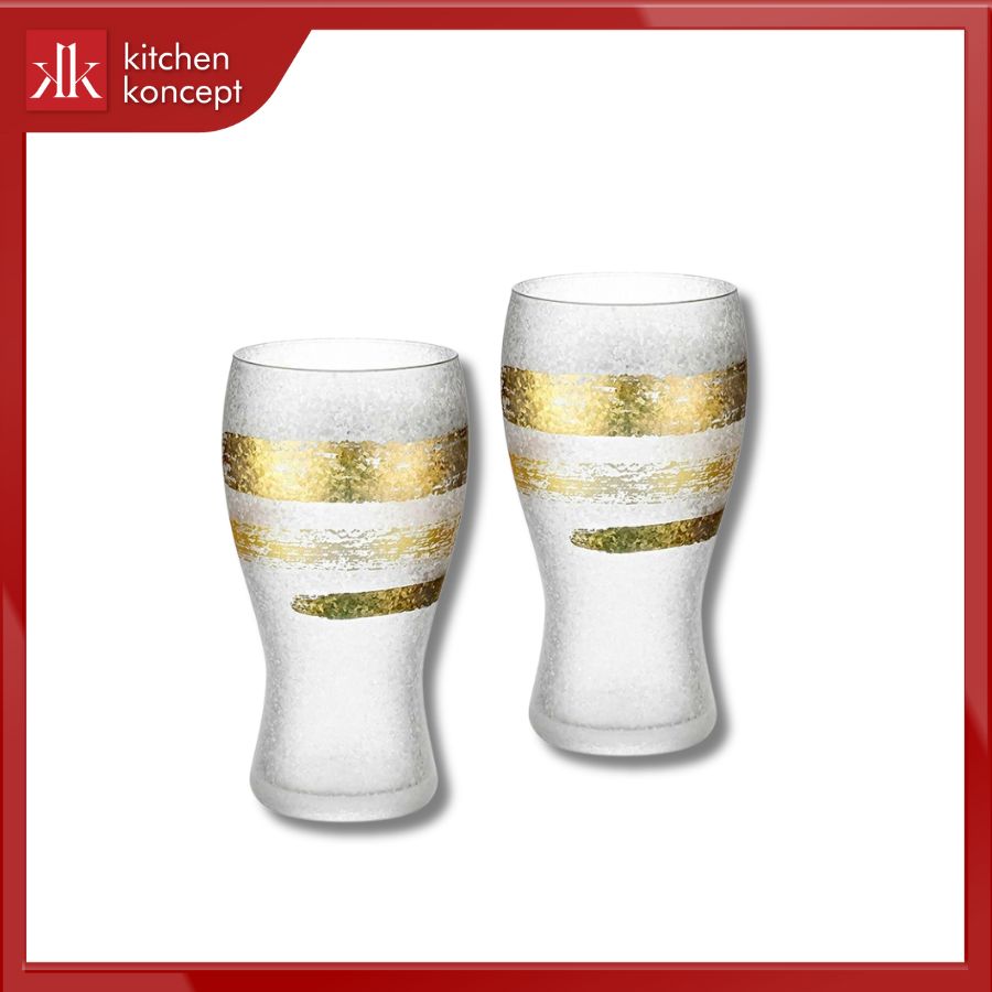 Bộ 2 ly uống bia Gold Ichimonji