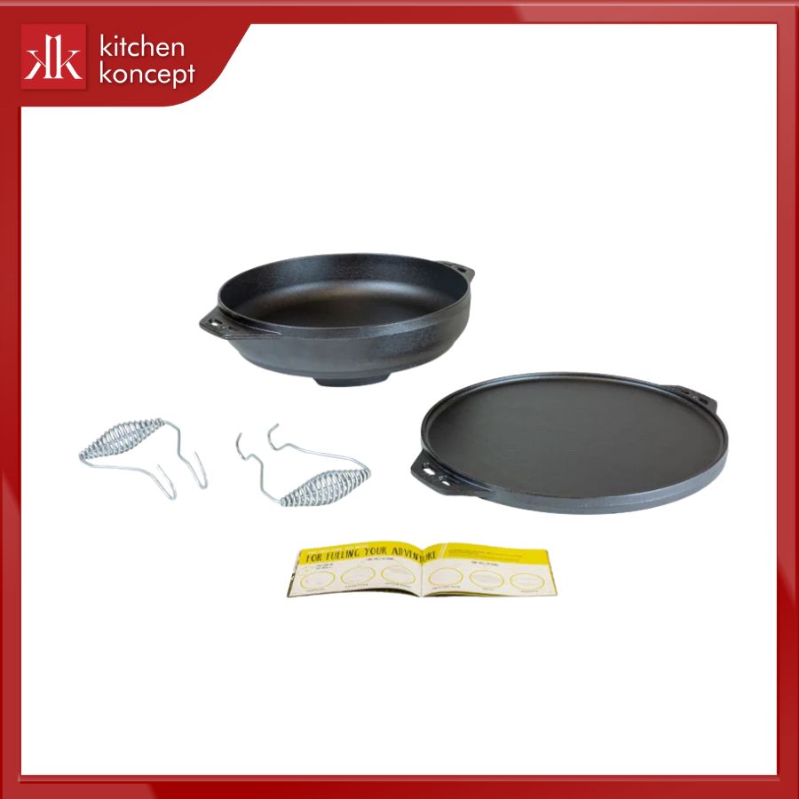 Bộ nồi chảo cắm trại LODGE Camp 4 món chính hãng