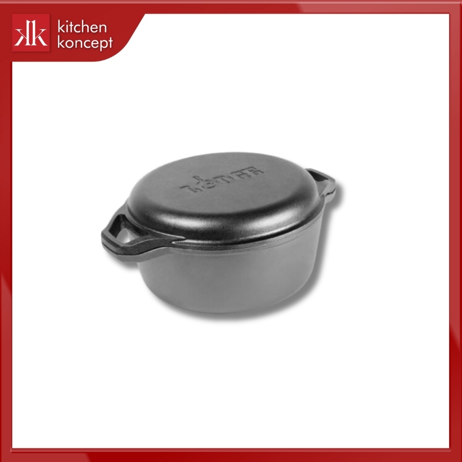 Bộ nồi chảo gang nướng tròn Lodge chính hãng