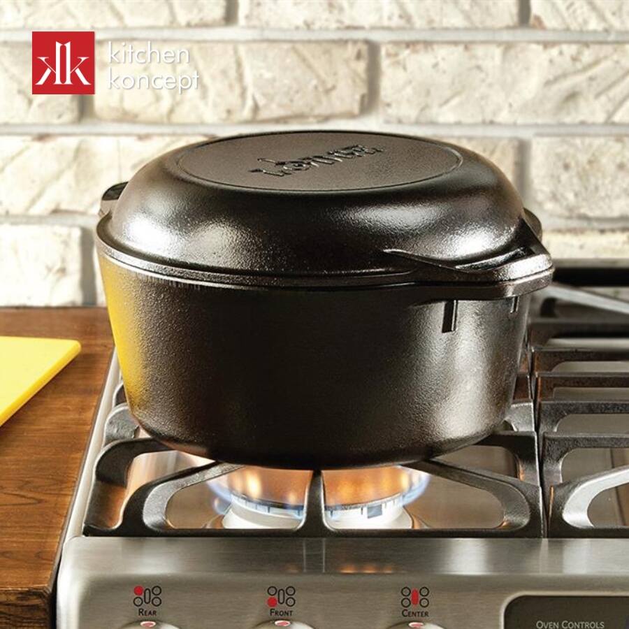 Bộ nồi chảo gang tròn Lodge 26cm chính hãng