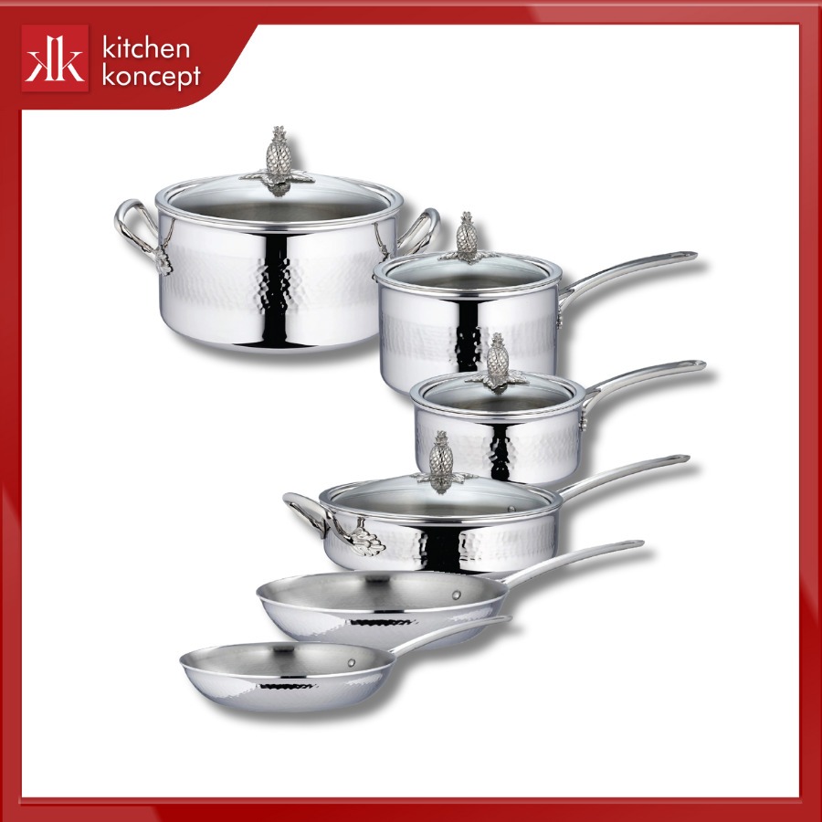 Bộ nồi inox RUFFONI Omegna 10 món chính hãng