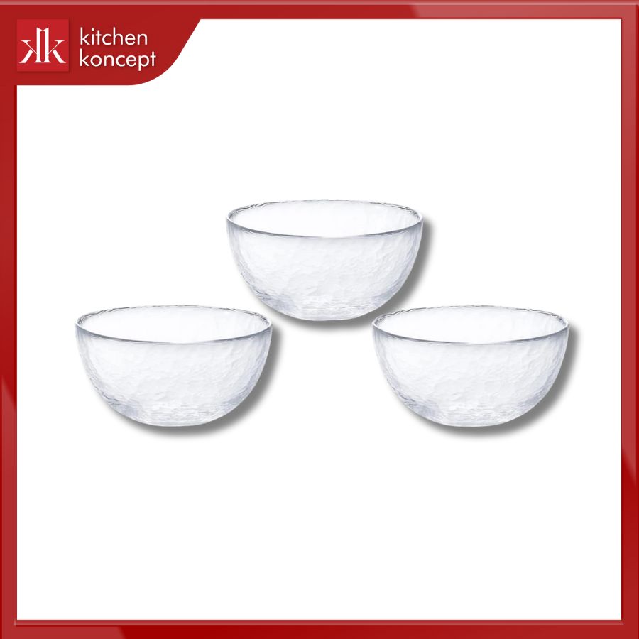 Bộ tô salad thuỷ tinh Aderia Rimlet 3 cái