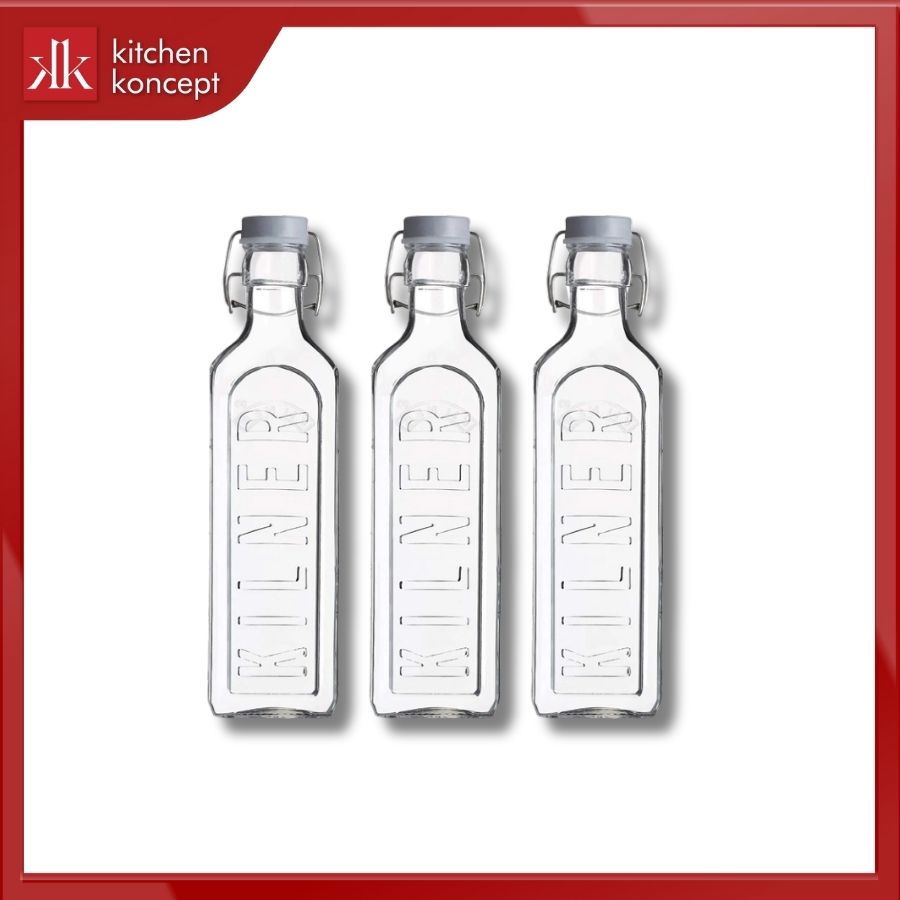 Chai thủy tinh nút xám Kilner chính hãng