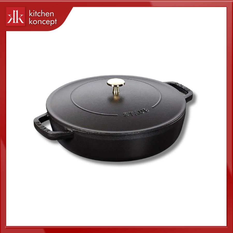 Chảo gang Chistera STAUB màu đen 24cm chính hãng